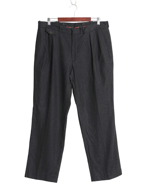 00s ポロ ラルフローレン スラックス パンツ メンズ 36 30 / オールド ウール カシミヤ 混 ツータック ストレート トラウザー 5ポケット 黒