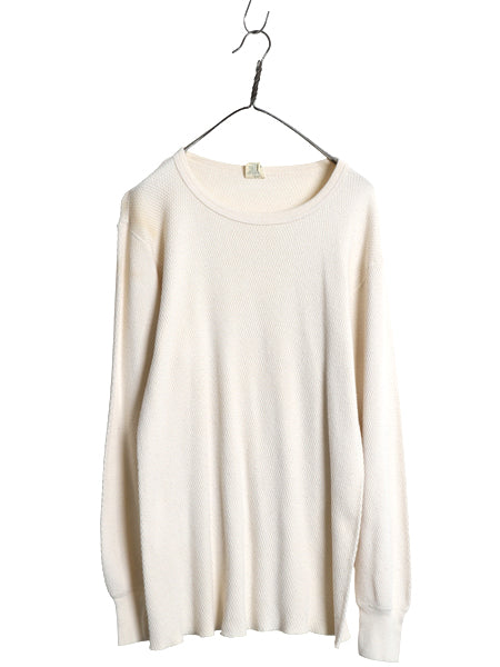 80s USA製 セントジョンズベイ 長袖 サーマル Tシャツ メンズ XL / ヴィンテージ ロンT ワッフル 無地 カットソー インナー 大きいサイズ 