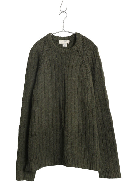 00s ジェイクルー フィッシャーマン ニット セーター メンズ XL / オールド アラン ケーブル コットン ウール 大きいサイズ ヘビーウェイト