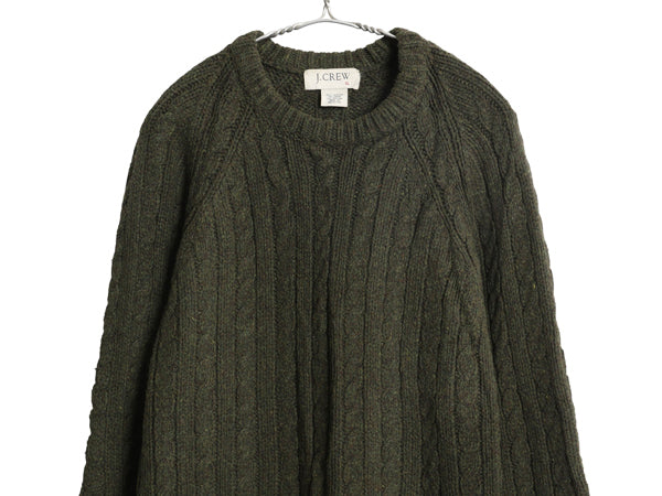 00s ジェイクルー フィッシャーマン ニット セーター メンズ XL / オールド アラン ケーブル コットン ウール 大きいサイズ ヘビーウェイト