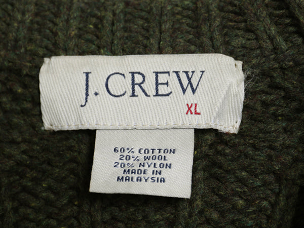 00s ジェイクルー フィッシャーマン ニット セーター メンズ XL / オールド アラン ケーブル コットン ウール 大きいサイズ ヘビーウェイト