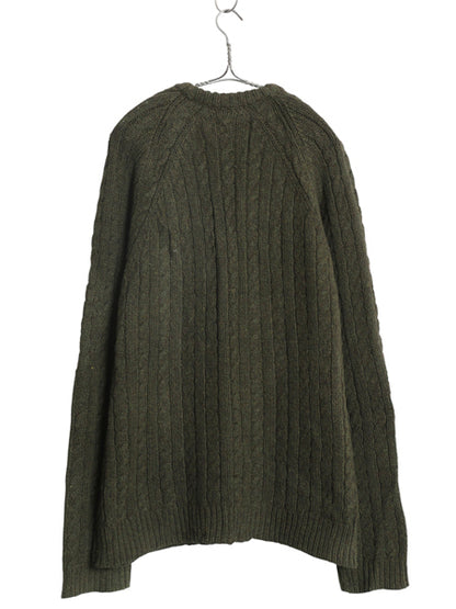 00s ジェイクルー フィッシャーマン ニット セーター メンズ XL / オールド アラン ケーブル コットン ウール 大きいサイズ ヘビーウェイト