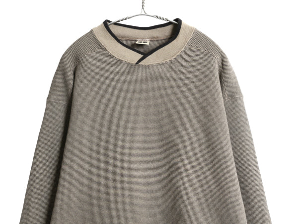 90s USA製 ラッセル 鹿の子 スウェット メンズ レディース L / 古着 オールド トレーナー 裏起毛 無地 ワンポイント ブランク レアモデル