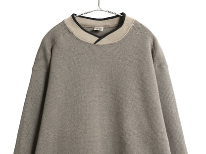 90s USA製 ラッセル 鹿の子 スウェット メンズ レディース L / 古着 オールド トレーナー 裏起毛 無地 ワンポイント ブランク レアモデル