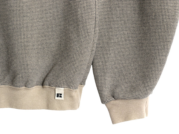 90s USA製 ラッセル 鹿の子 スウェット メンズ レディース L / 古着 オールド トレーナー 裏起毛 無地 ワンポイント ブランク レアモデル