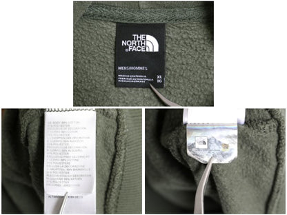 ノースフェイス 両面 プリント スウェット フード パーカー メンズ XL / アウトドア トレーナー プルオーバー 裏起毛 大きいサイズ カーキ