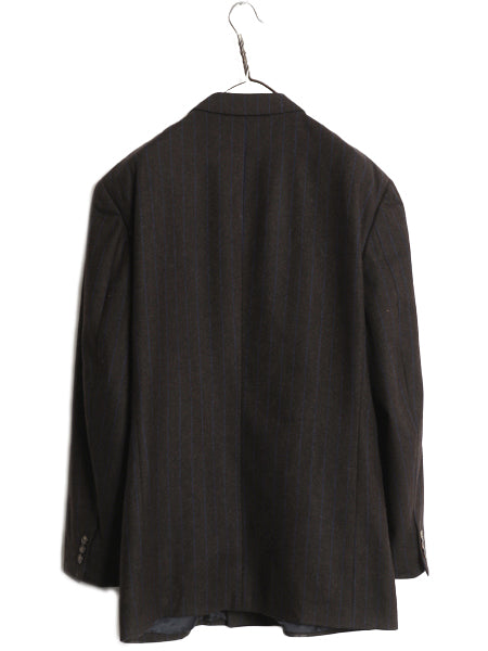 90s 00s スイス製 ★ グッチ ダブルブレスト セットアップ 52 XL 程/ スーツ ウール ストライプ テーラード ジャケット スラックス パンツ