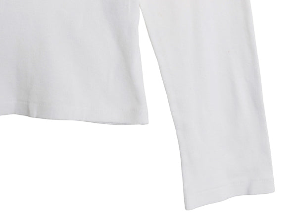 ラルフローレン 長袖 Tシャツ レディース L / ポロ スポーツ ロンT コットン ストレッチ リブ編み カットソー ロングスリーブ トップス 白
