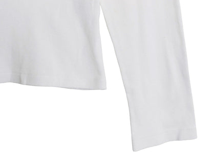 ラルフローレン 長袖 Tシャツ レディース L / ポロ スポーツ ロンT コットン ストレッチ リブ編み カットソー ロングスリーブ トップス 白