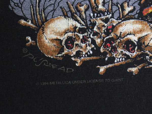 90s ★ メタリカ パスヘッド イラスト プリント Tシャツ メンズ XL / オールド オフィシャル 当時物 バンド ロック メタル スカル 黒 GIANT