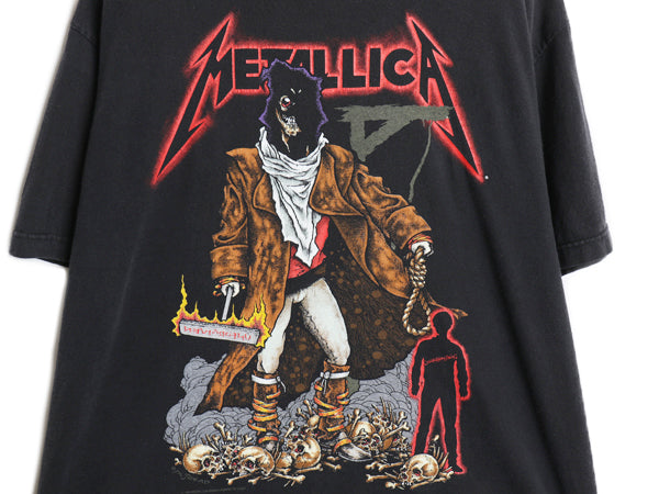 90s ★ メタリカ パスヘッド イラスト プリント Tシャツ メンズ XL / オールド オフィシャル 当時物 バンド ロック メタル スカル 黒 GIANT