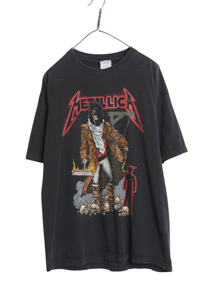 90s ★ メタリカ パスヘッド イラスト プリント Tシャツ メンズ XL / オールド オフィシャル 当時物 バンド ロック メタル スカル 黒 GIANT