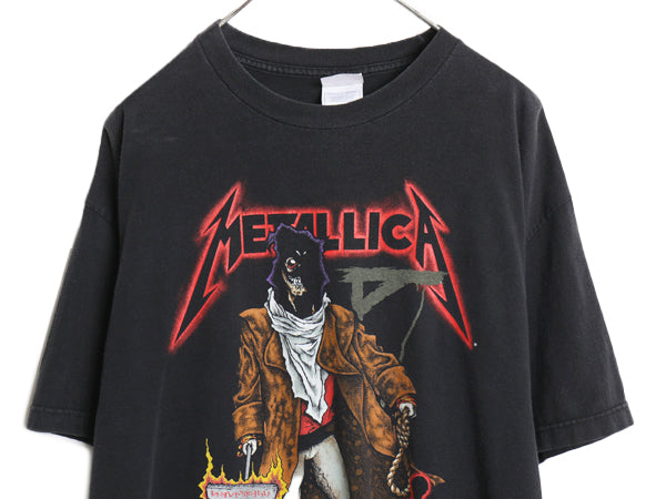 90s ★ メタリカ パスヘッド イラスト プリント Tシャツ メンズ XL / オールド オフィシャル 当時物 バンド ロック メタル スカル 黒 GIANT