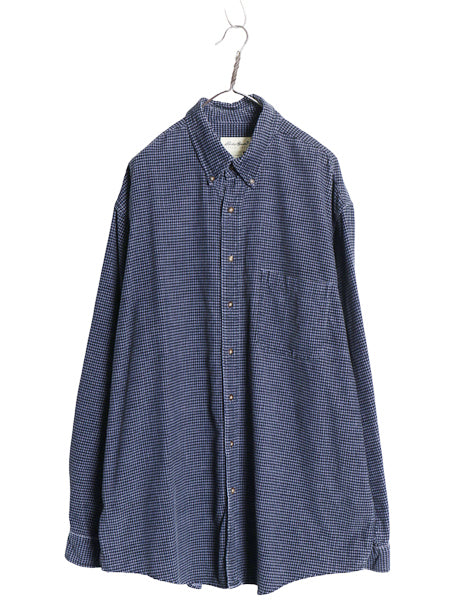 90s エディーバウアー コーデュロイ 長袖 ボタンダウン シャツ メンズ XL / オールド 白タグ チェック ポケット付き 大きいサイズ ツートン