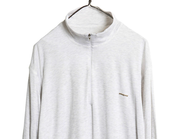 00s USA製 パタゴニア キャプリーン 長袖 Tシャツ メンズ XL 01年製 アウトドア ハーフジップ ロンT ストレッチ ワンポイント 大きいサイズ