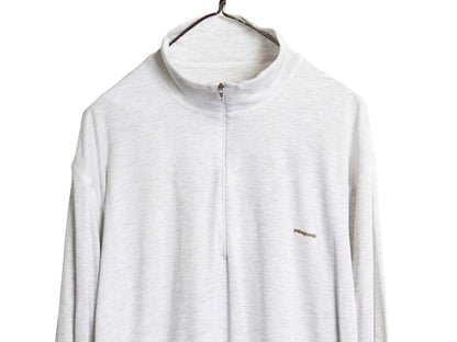 00s USA製 パタゴニア キャプリーン 長袖 Tシャツ メンズ XL 01年製 アウトドア ハーフジップ ロンT ストレッチ ワンポイント 大きいサイズ