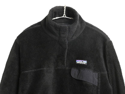 パタゴニア リツール スナップT プルオーバー ジャケット レディース М / 古着 17年製 フリース アウトドア ブルゾン ハイネック ブラック