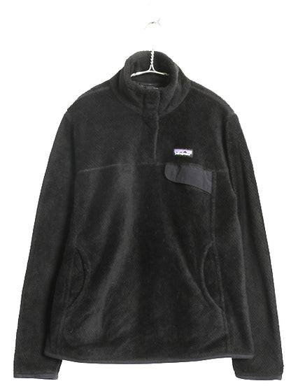 パタゴニア リツール スナップT プルオーバー ジャケット レディース М / 古着 17年製 フリース アウトドア ブルゾン ハイネック ブラック