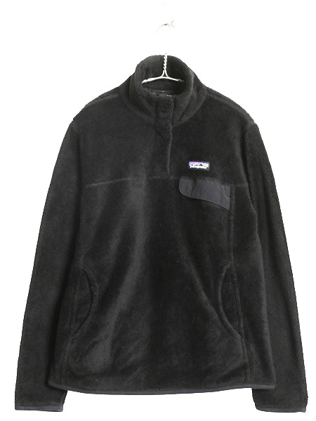パタゴニア リツール スナップT プルオーバー ジャケット レディース М / 古着 17年製 フリース アウトドア ブルゾン ハイネック ブラック
