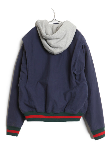 90s ★ ポロ ラルフローレン SPORTING GOODS 91 パーカー ジャケット メンズ M 古着 オールド コットン 裏起毛 ブルゾン フード スウェット