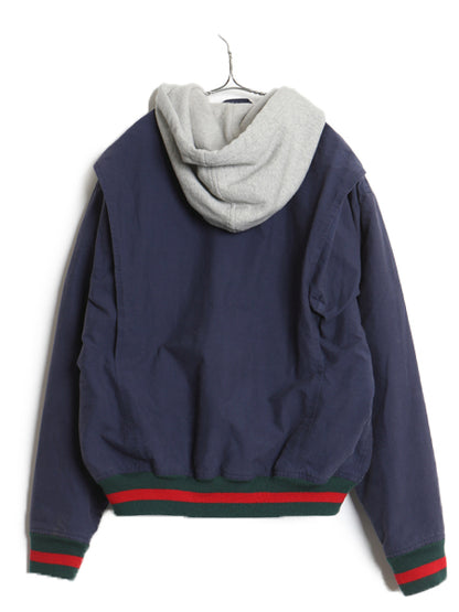 90s ★ ポロ ラルフローレン SPORTING GOODS 91 パーカー ジャケット メンズ M 古着 オールド コットン 裏起毛 ブルゾン フード スウェット