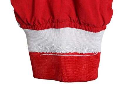 ブルズ ナイロン ウォームアップ ジャケット メンズ M NBA オフィシャル ミッチェルアンドネス スタジャン ジョーダン バスケ ブルゾン 赤