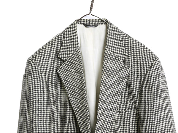 90s USA製 POLO UNIVERSITY CLUB ラルフローレン テーラード ジャケット メンズ L 程/ オールド ポロ ブレザー ウール 千鳥格子 チェック