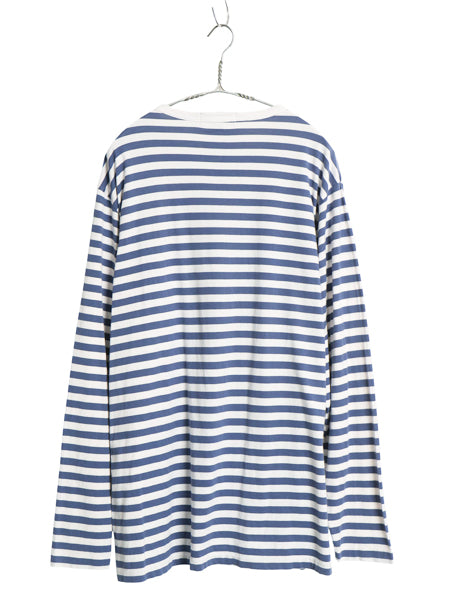 90s ポロ ラルフローレン ボーダー 長袖 Tシャツ メンズ L オールド ロンT ロングスリーブ コットン カットソー シングルステッチ ツートン