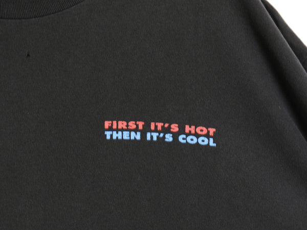 90s USA製 企業 両面 プリント 半袖 Tシャツ メンズ XL / 古着 オールド メッセージ グラフィック シングルステッチ 大きいサイズ ブラック