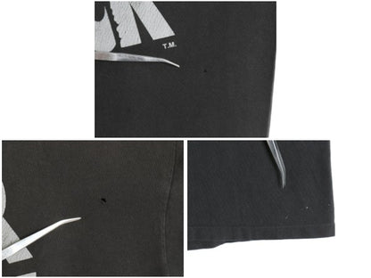 90s USA製 企業 両面 プリント 半袖 Tシャツ メンズ XL / 古着 オールド メッセージ グラフィック シングルステッチ 大きいサイズ ブラック