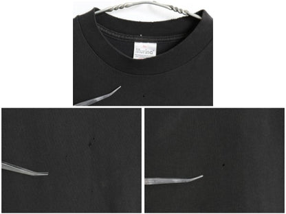 90s USA製 企業 両面 プリント 半袖 Tシャツ メンズ XL / 古着 オールド メッセージ グラフィック シングルステッチ 大きいサイズ ブラック