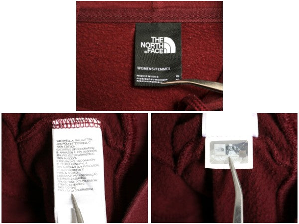 ノースフェイス プリント スウェット フード パーカー レディース XL / アウトドア トレーナー プルオーバー 裏起毛 大きいサイズ シンプル