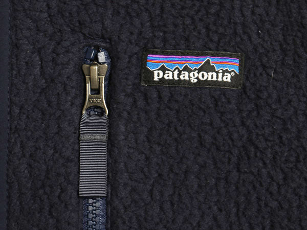 パタゴニア レトロ パイル フリース ジャケット メンズ XL 程 古着 18年製 アウトドア ハーフジップ プルオーバー ジャンパー ボア 廃盤 紺