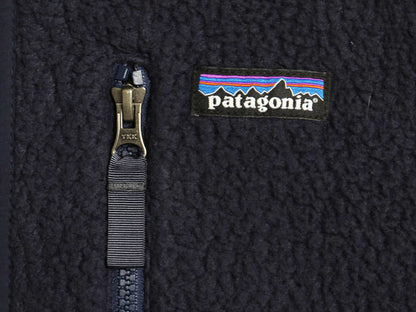 パタゴニア レトロ パイル フリース ジャケット メンズ XL 程 古着 18年製 アウトドア ハーフジップ プルオーバー ジャンパー ボア 廃盤 紺