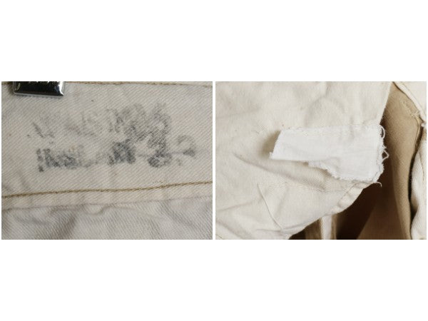 40s ★ 米軍実物 US ARMY コットン チノ パンツ 実寸 35 31 程 ヴィンテージ ミリタリー 45カーキ チノパン ボタンフライ ストレート 軍物