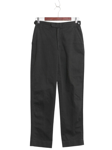 60s ★ スリム テーパード コットン チノ パンツ 実寸 W28 程 ヴィンテージ ワーク チノパン マックイーン ノータック スラックス ブラック