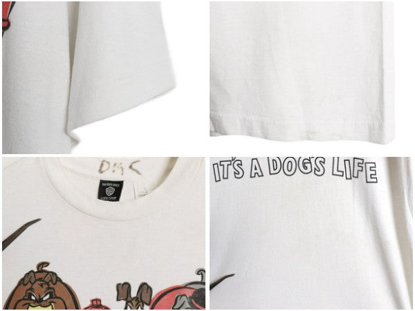90s USA製 ワーナー キャラクター イラスト プリント 半袖 Tシャツ メンズ L オールド ルーニーテューンズ オフィシャル シングルステッチ