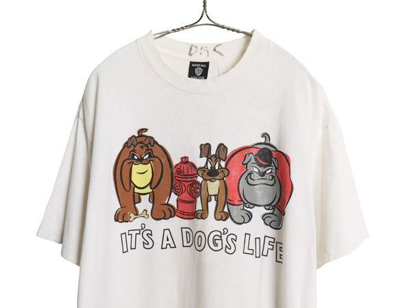 90s USA製 ワーナー キャラクター イラスト プリント 半袖 Tシャツ メンズ L オールド ルーニーテューンズ オフィシャル シングルステッチ