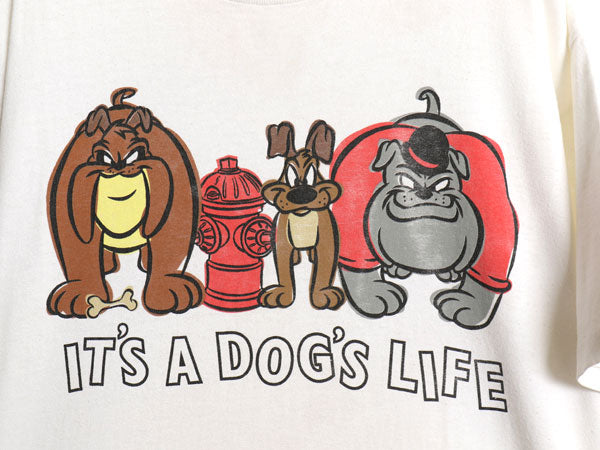 90s USA製 ワーナー キャラクター イラスト プリント 半袖 Tシャツ メンズ L オールド ルーニーテューンズ オフィシャル シングルステッチ