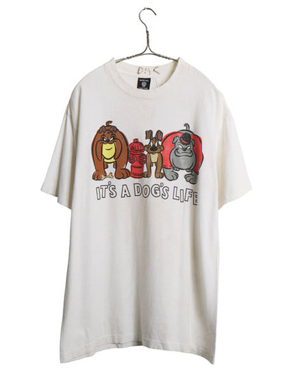 90s USA製 ワーナー キャラクター イラスト プリント 半袖 Tシャツ メンズ L オールド ルーニーテューンズ オフィシャル シングルステッチ