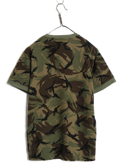 ポロ ラルフローレン 迷彩 半袖 サーマル Tシャツ メンズ M / ワッフル コットン カットソー ワンポイント ストレッチ 総柄 マルチカラー