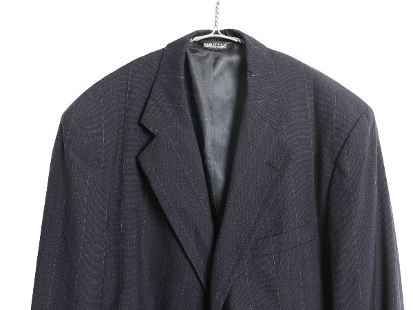 90s USA製 POLO UNIVERSITY CLUB ラルフローレン テーラード ジャケット メンズ XL 程/ オールド ポロ ブレザー スーツ ウール ストライプ