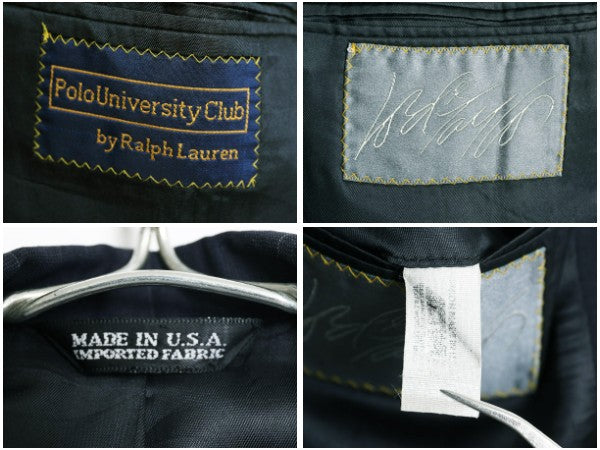 90s USA製 POLO UNIVERSITY CLUB ラルフローレン テーラード ジャケット メンズ XL 程/ オールド ポロ ブレザー スーツ ウール ストライプ
