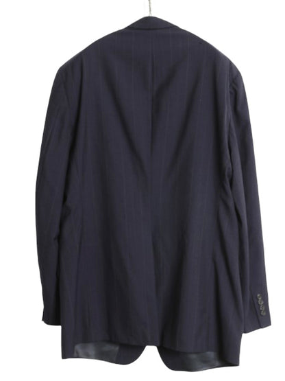 90s USA製 POLO UNIVERSITY CLUB ラルフローレン テーラード ジャケット メンズ XL 程/ オールド ポロ ブレザー スーツ ウール ストライプ