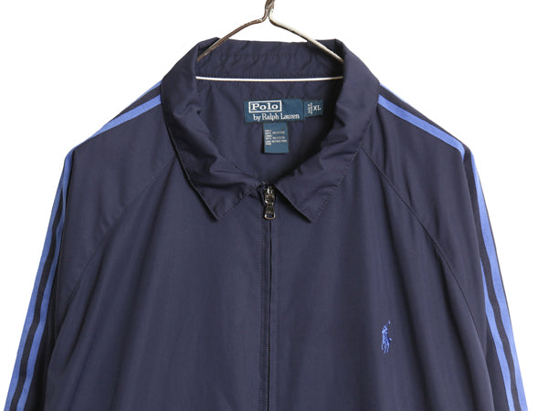 90s ポロ ラルフローレン ナイロン トラック ジャケット メンズ XL / オールド スイングトップ フルジップ メッシュ ライナー 大きいサイズ