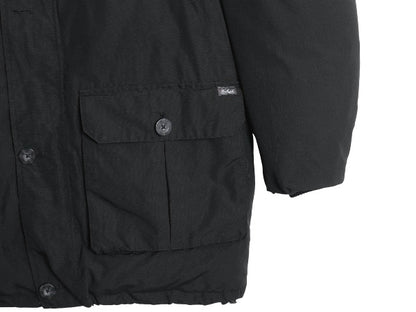 ウールリッチ アークティック パーカー メンズ L アウトドア ダウン ジャケット ハーフ コート フルジップ 脱着 ファー付き マンパ 黒 防寒