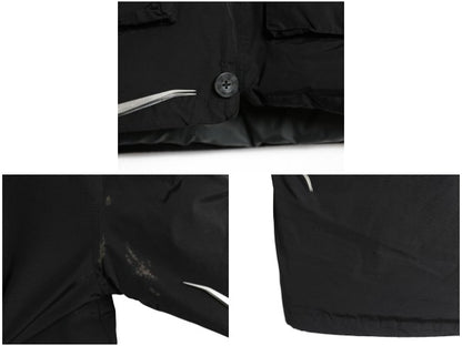 ウールリッチ アークティック パーカー メンズ L アウトドア ダウン ジャケット ハーフ コート フルジップ 脱着 ファー付き マンパ 黒 防寒