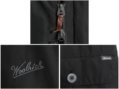 ウールリッチ アークティック パーカー メンズ L アウトドア ダウン ジャケット ハーフ コート フルジップ 脱着 ファー付き マンパ 黒 防寒