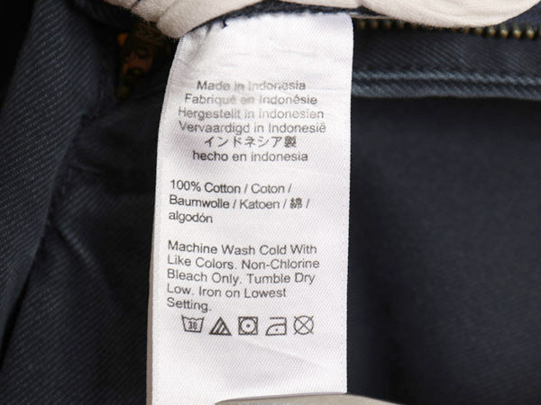 ジェイクルー コットン チノ パンツ 実寸 33 30 / 復刻 巨人タグ スラックス チノパン ノータック ストレート ボトムス シンプル ネイビー