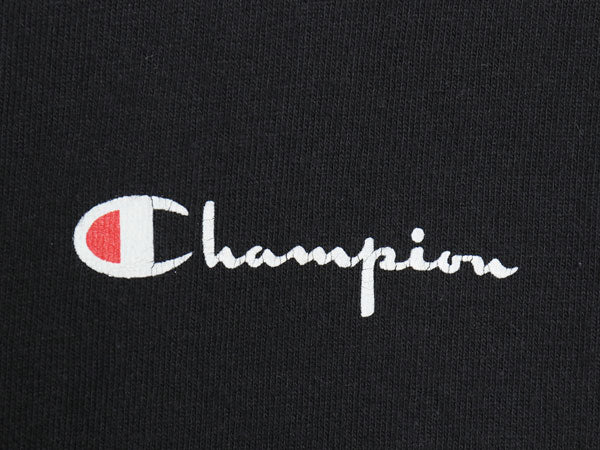 90s チャンピオン スクリプト ロゴ プリント 半袖 Tシャツ メンズ XL 古着 オールド 100% ヘビーウェイト コットン 目付き 大きいサイズ 黒